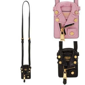 24HR SALE❗️Moschino biker jacket crossbody pouch bag